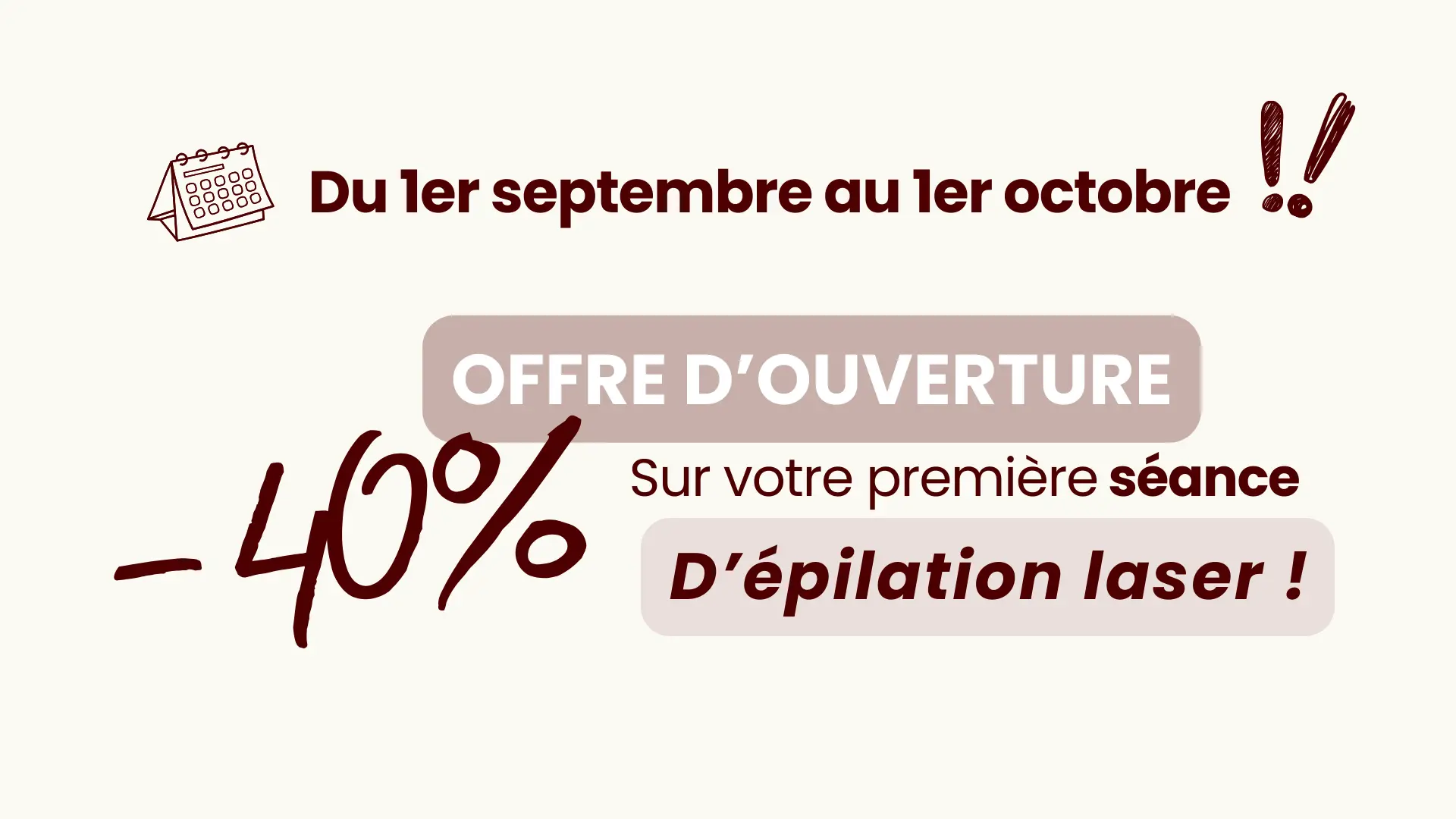 Logo de réduction -40% du 01 Septembre au 01 Octobre